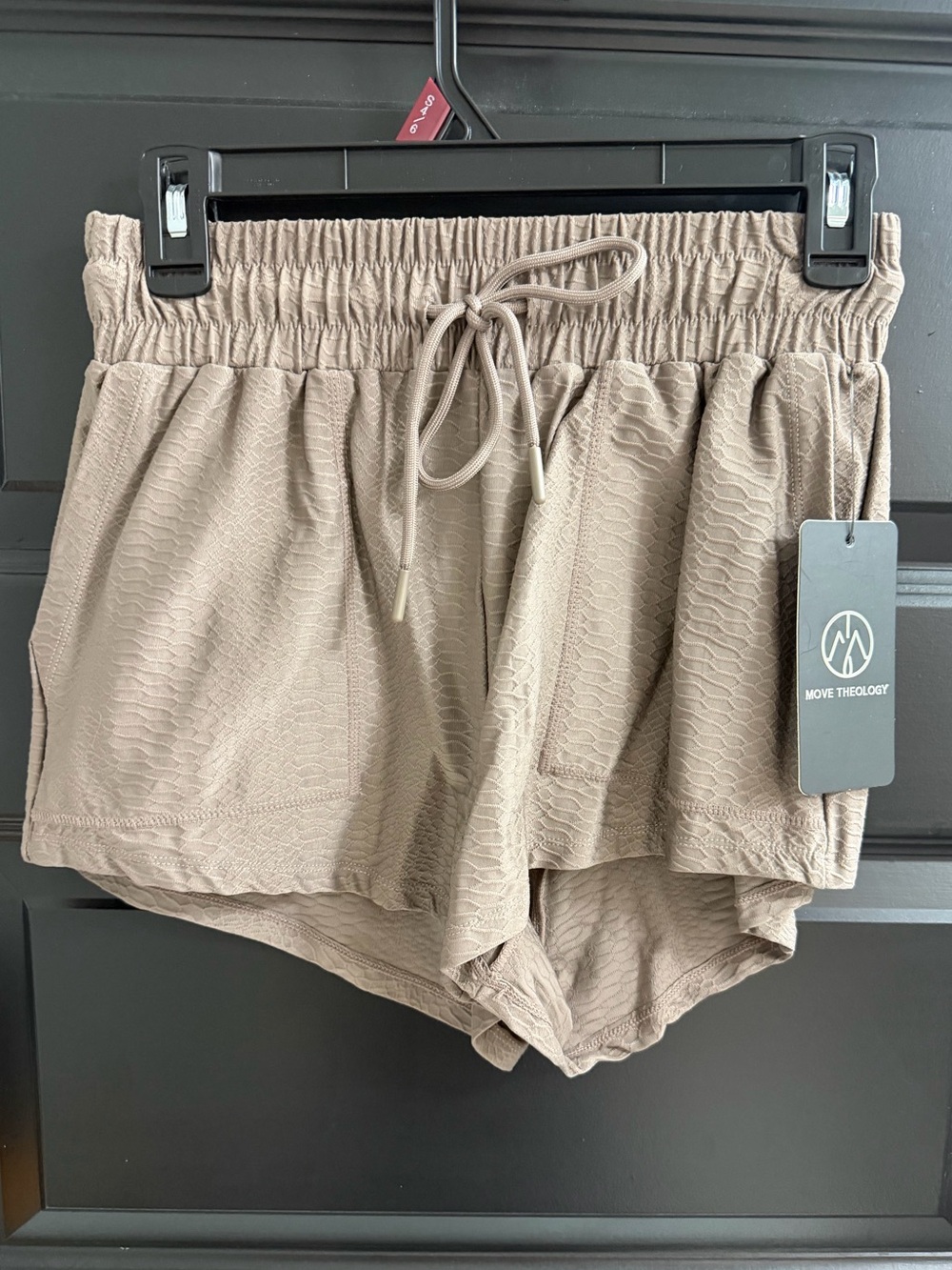 Move Theology 2 Piece Textured Activewear Set Shorts + Cropped Long Sleeve Top